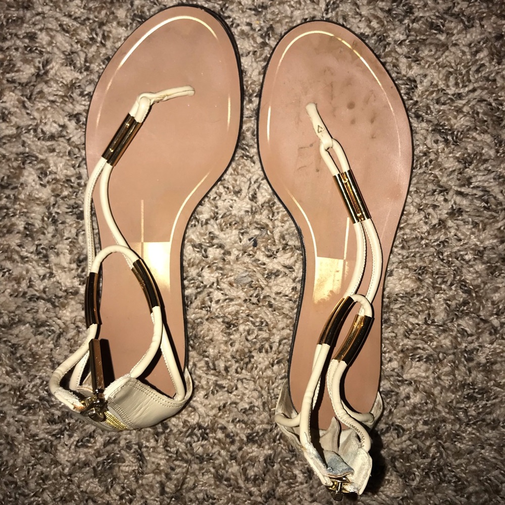 Dolce Vita Gold and Tan sandals